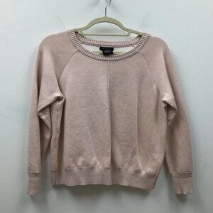 Max & Mia Womens Pullover Sweater Pink Ribbed Long Sleeve Crew Neck Stretch M